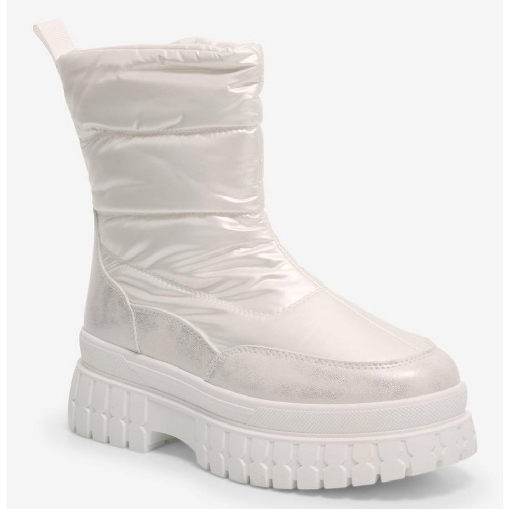Platform iridescent winter snow boots nwot